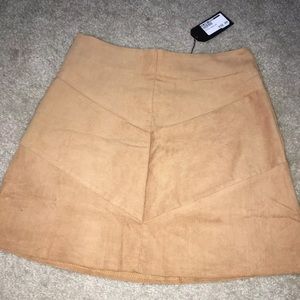 Camel colored corduroy skirt